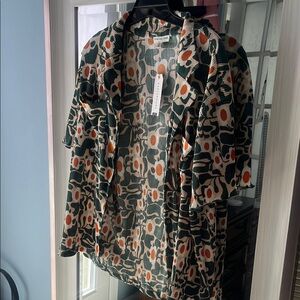 EARTHBOUND Abstract Green and Orange Kimono